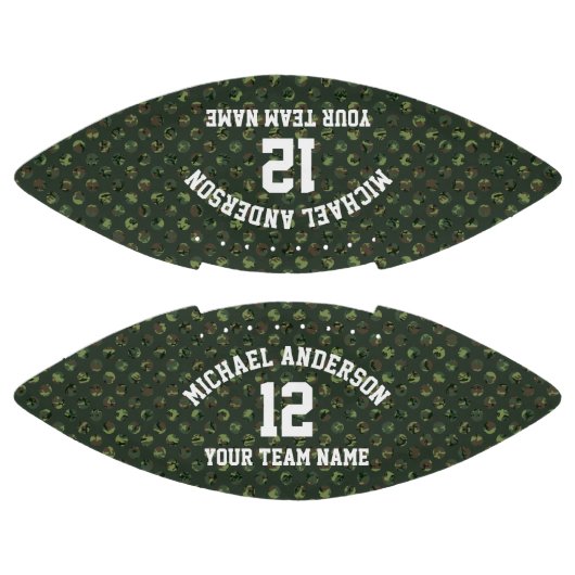 Camouflage Dots Personalisiert Name Team Number Sp Football (Paneele)