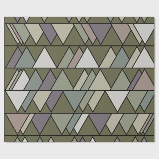 Camouflage Dreiecke Geschenkpapier (Flach)