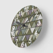 Camouflage Dreiecke Runde Wanduhr (Winkel)