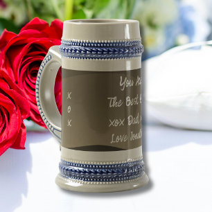 Camouflage Drucken Sie besten Vater je Skriptname  Bierglas