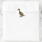Camouflage Duck Silhouette Runder Aufkleber (Tasche)