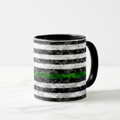 Camouflage-dünne grüne Linie Flagge Tasse (VorderseiteRechts)