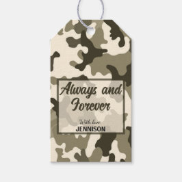 Camouflage Earthy Shades of Brown & Tan Geschenkanhänger