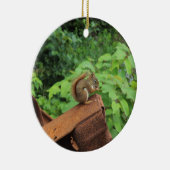 Camouflage-Eichhörnchen Keramik Ornament (Rechts)