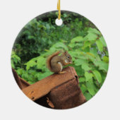 Camouflage-Eichhörnchen Keramik Ornament (Hinten)