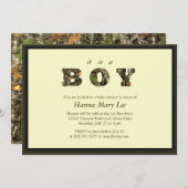 Camouflage Eine Kinderdusche lädt ein Einladung (Vorne/Hinten)