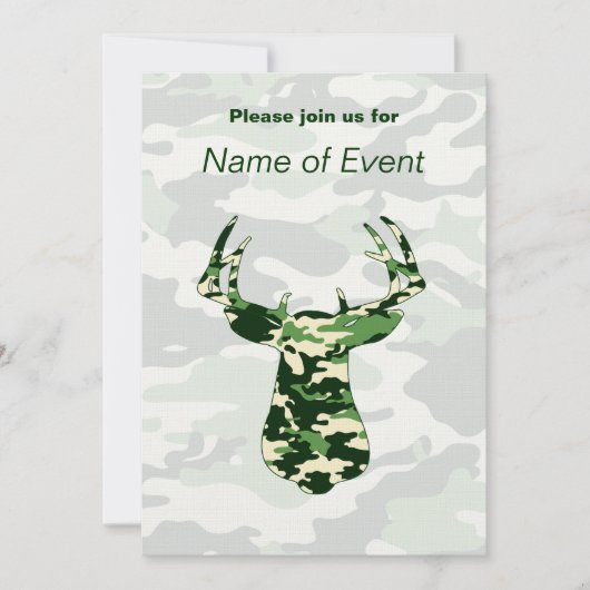 Camouflage Einladung (Vorderseite)