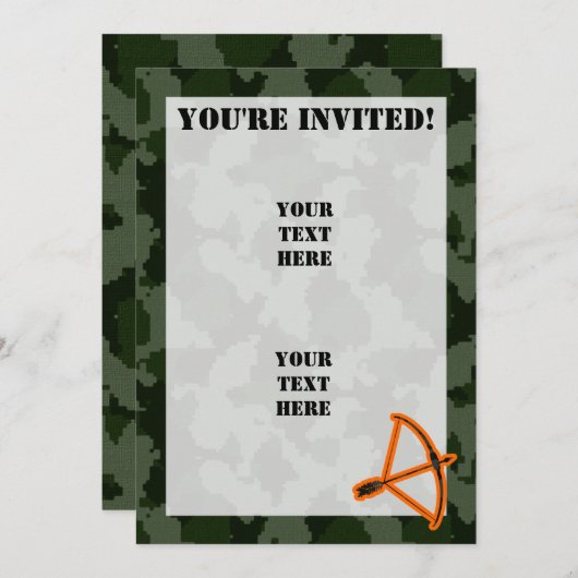 Camouflage Einladung (Vorne/Hinten)