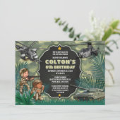 Camouflage Einladung, Kinderarmee Geburtstagsparty Einladung (Stehend Vorderseite)