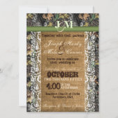 Camouflage Einladung mit Burlap & Lace (Vorderseite)