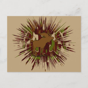 Camouflage Elche Break-out-Camouflage Postkarte