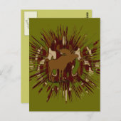 Camouflage Elche Break-out-Camouflage Postkarte (Vorne/Hinten)