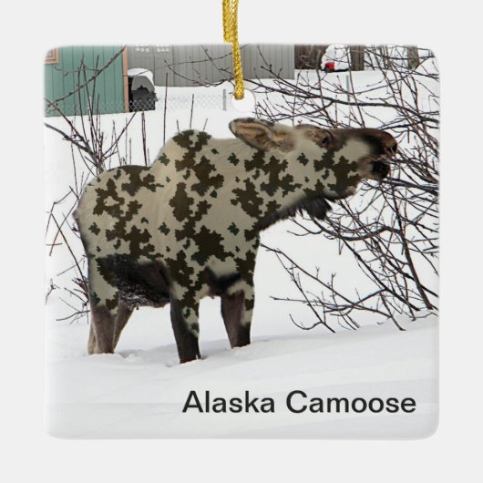 Camouflage Elche (Camoose) Keramikornament (Vorderseite)