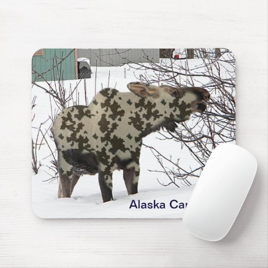 Camouflage Elche (Camoose) Mousepad (Mit Mouse)