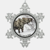 Camouflage Elche (Camoose) Schneeflocken Zinn-Ornament (Vorderseite)