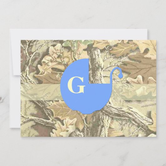 Camouflage-elegante Baby-Duschen-Einladung Einladung (Vorderseite)