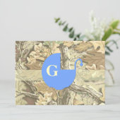 Camouflage-elegante Baby-Duschen-Einladung Einladung (Stehend Vorderseite)