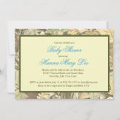 Camouflage-elegante Baby-Duschen-Einladung Einladung (Rückseite)