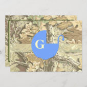 Camouflage-elegante Baby-Duschen-Einladung Einladung (Vorne/Hinten)