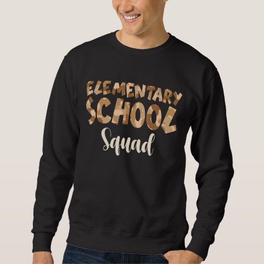 Camouflage Elementarschule Squad Zurück zu Schulju Sweatshirt (Vorderseite)