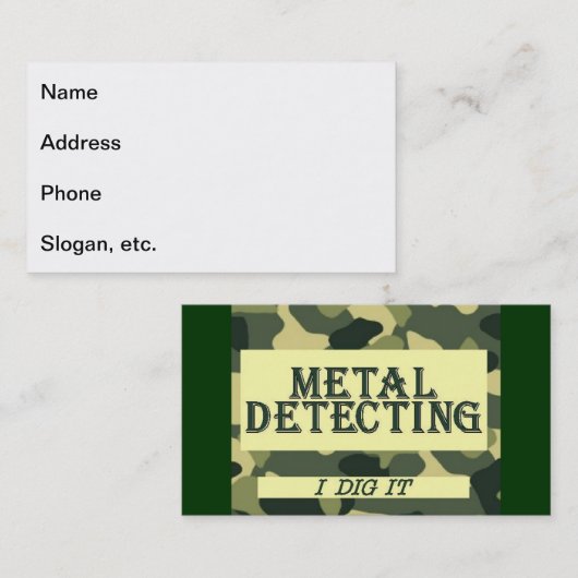 Camouflage-Entwurfs-Metall, das Geschäfts-Karte Visitenkarte (Vorne/Hinten)