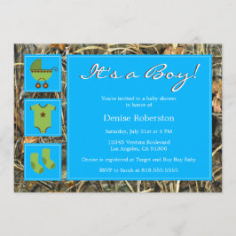 Camouflage - Es ist ein Junge! - Einladung zur Kin