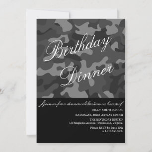Camouflage-Event-Einladung, Abendessen, Party, Neu Einladung