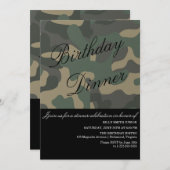 Camouflage-Event-Einladung, Abendessen, Party, Neu Einladung (Vorne/Hinten)