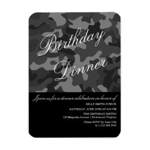 Camouflage-Event-Einladung, Abendessen, Party, Neu Magnet