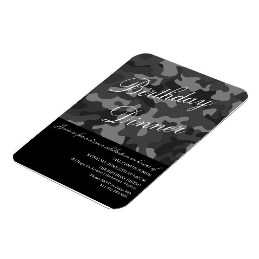 Camouflage-Event-Einladung, Abendessen, Party, Neu Magnet (Linke Seite)