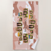 Camouflage Family Photo Collage Strandtuch (Vorderseite)