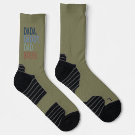 Camouflage FARBE DADA DADDY VATER BRUH VATER TAG Socken