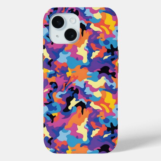 Camouflage farbiges Muster Case-Mate iPhone Hülle (Rückseite)