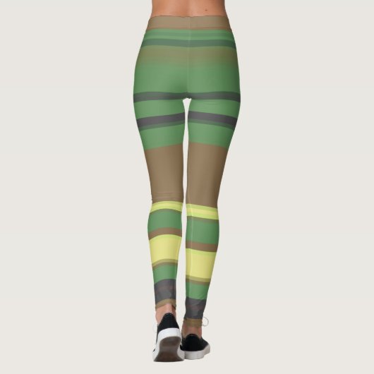 Camouflage Farbstreifen Muster Leggings (Rückseite)