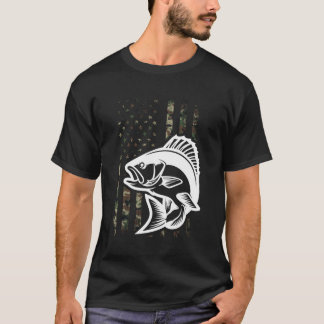 Camouflage Fischen Shirt Männer Jungen American Fl