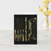 Camouflage Flag Hirsche Jagd Patriotischer Jäger V Karte (Gelbe Blume)