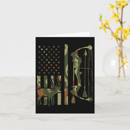 Camouflage Flag Hirsche Jagd Patriotischer Jäger V Karte (Gelbe Blume)