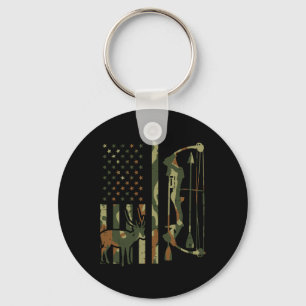 Camouflage Flag Hirsche Jagd Patriotischer Jäger V Schlüsselanhänger