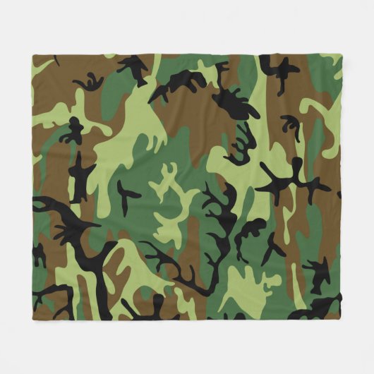 Camouflage Fleece Blanket (Vorderseite (Horizontal))