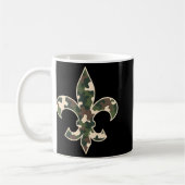 Camouflage Fleur De Lys Camo Mardi Gras Festive Ne Kaffeetasse (Links)