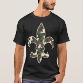 Camouflage Fleur De Lys Camo Mardi Gras Festive Ne T-Shirt (Vorderseite)