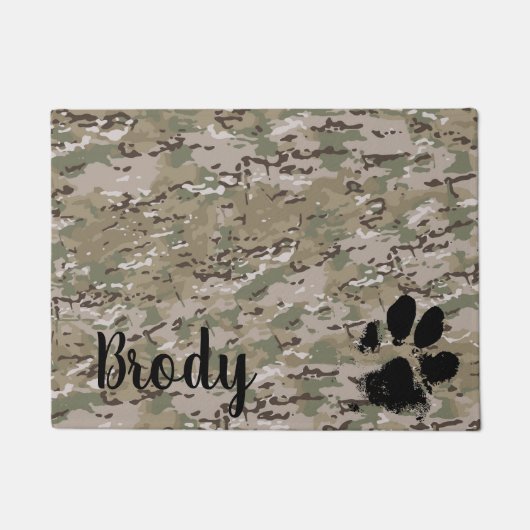Camouflage Floormat - Hunde Tischset - Geschenke f Fußmatte (Vorderseite)