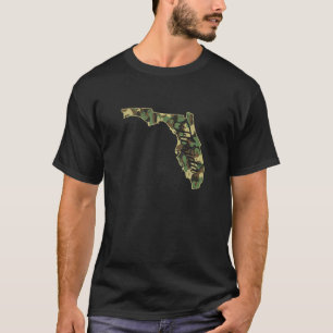 Camouflage Florida Flag Kontur Staat T-Shirt
