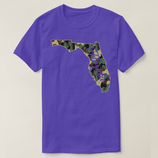 Camouflage Florida Flag Kontur Staat T-Shirt (Design vorne)