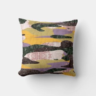 Camouflage Formen: Vivid Collage Montage. Kissen