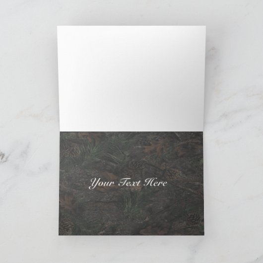 Camouflage Foto Gruß Karte (Innenseite)