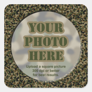 Camouflage Foto Stickers (Blatt von 20 klein)