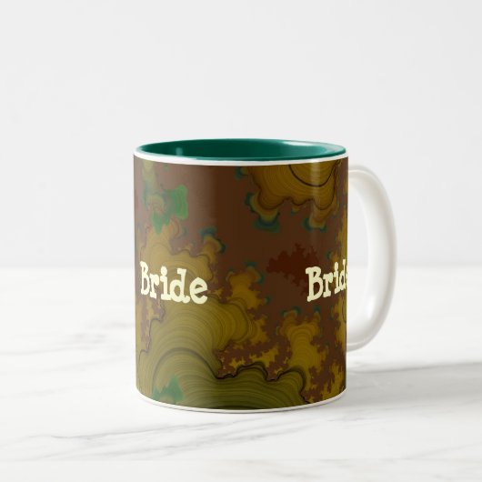Camouflage Fraktal Bride Tasse (VorderseiteRechts)