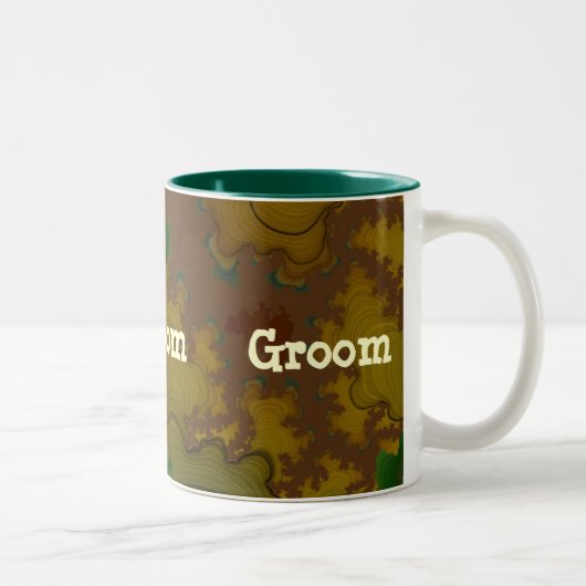 Camouflage Fraktal Groom Tasse (Rechts)