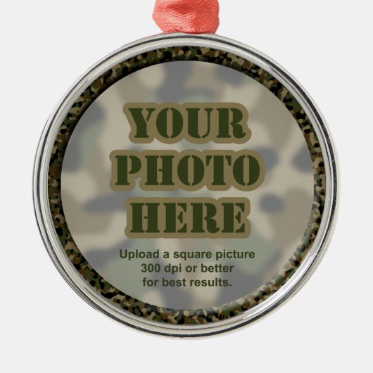 Camouflage Frame Ornament Aus Metall (Vorne)